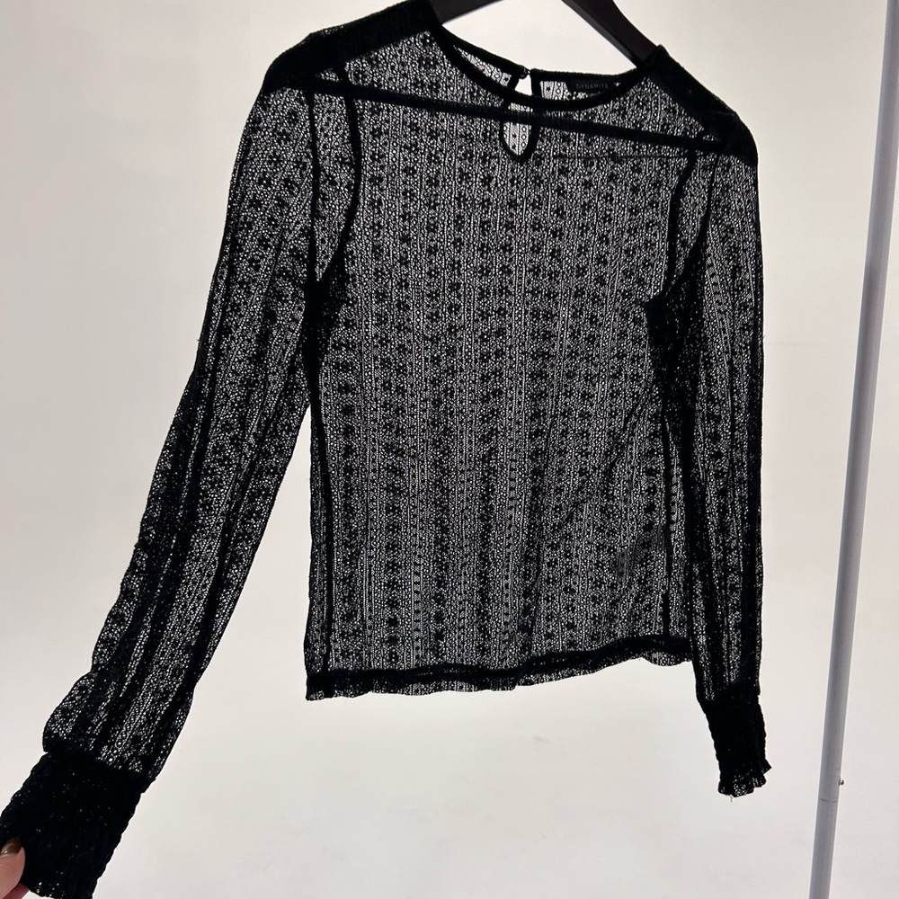 Lace sheer top